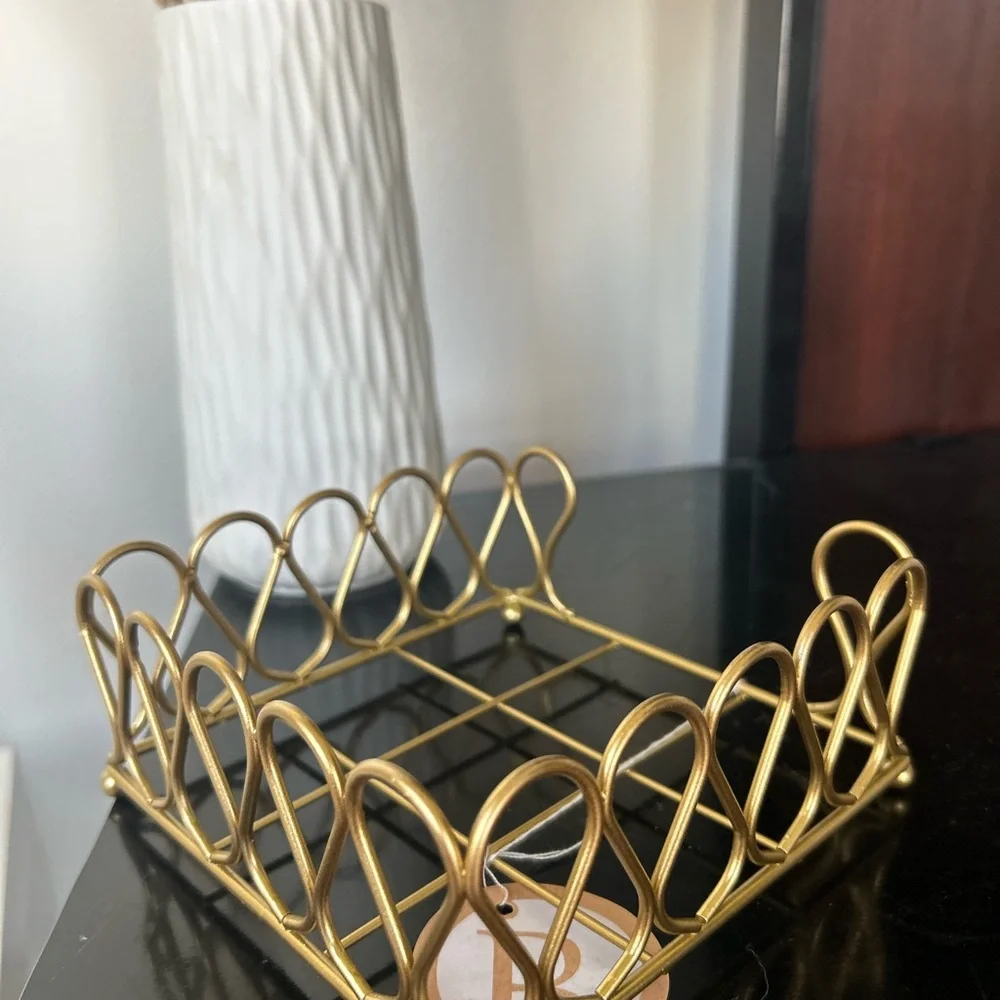 Elegant Gold Bathroom Tray organizer new